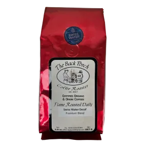 The Back Porch Coffee Roaster Swiss Water Organic Decaf Blend Beans 227g