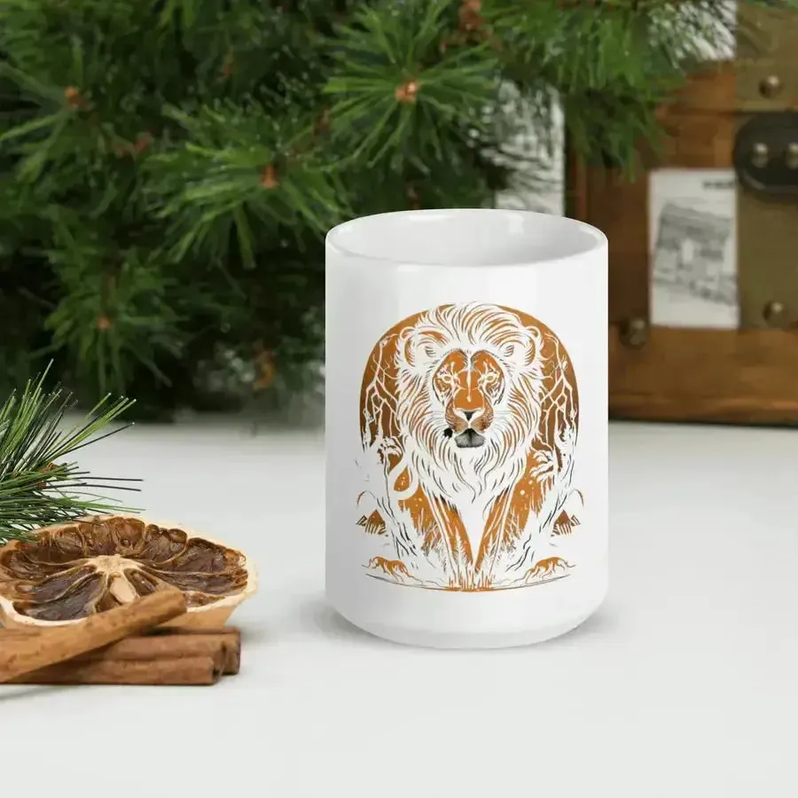 The lion’s roar white mug