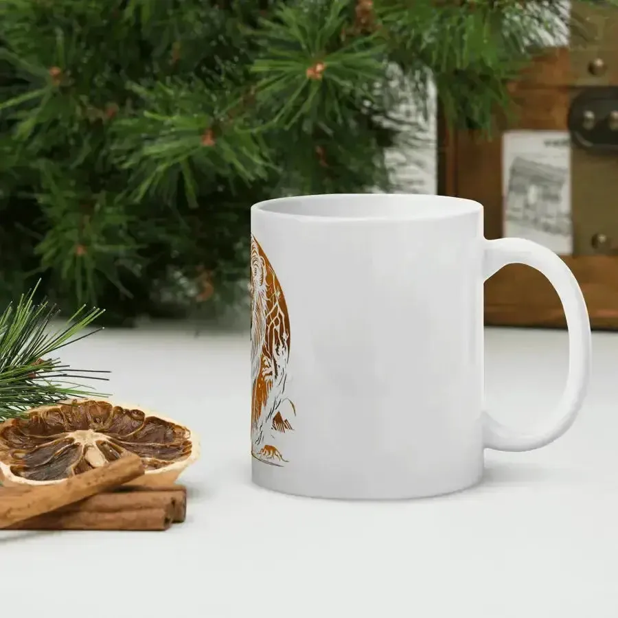 The lion’s roar white mug