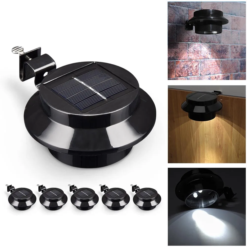 TheLAShop Solar Gutter Light Dusk to Dawn Flood Lights 6ct/Pack