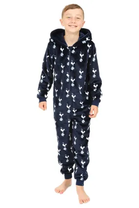 Tottenham Hotspur Football Club Boys Fleece Sleepsuit Kids Spurs All in One