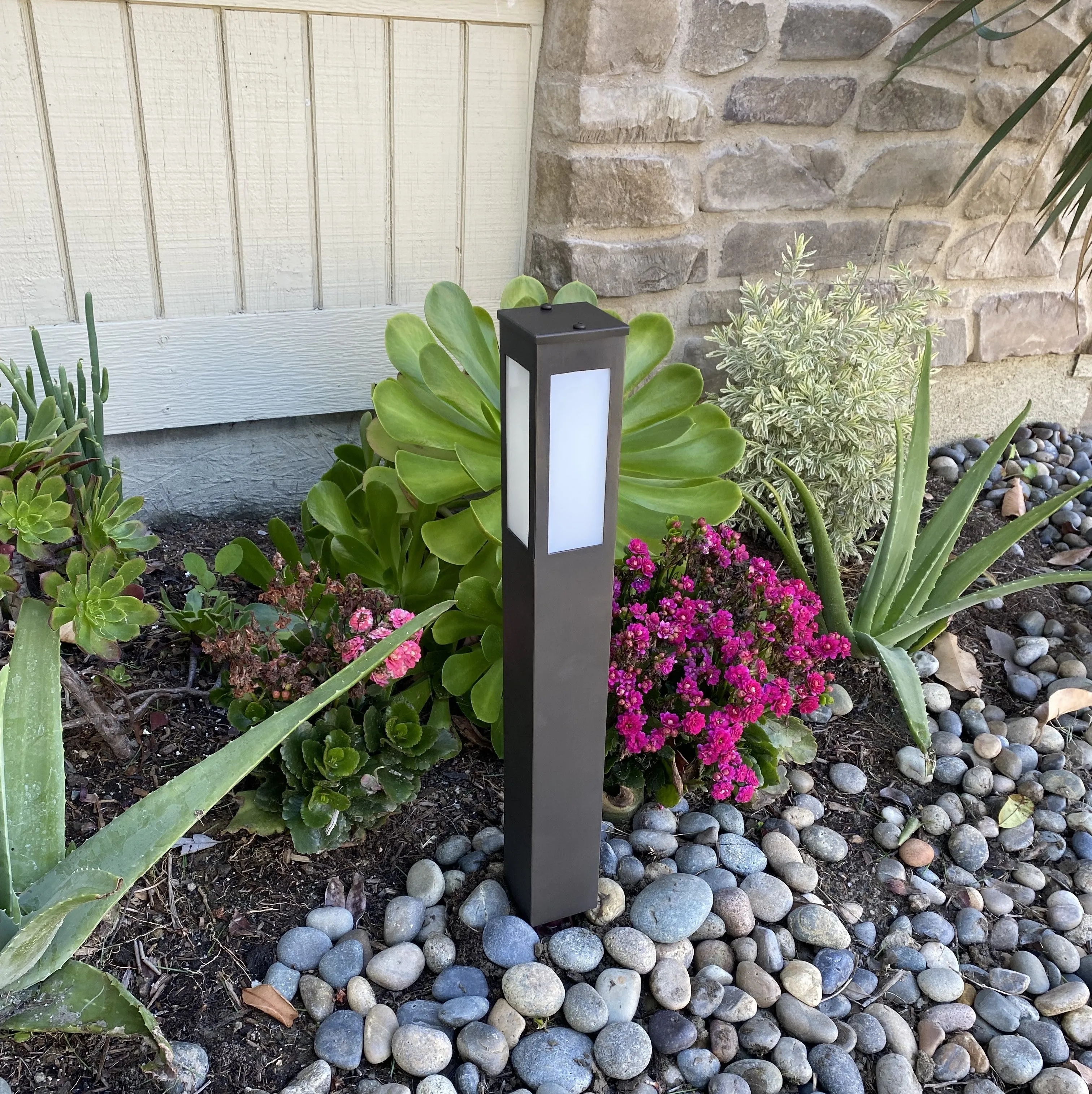 Tour Solid Brass Craftsman Bollard Pathway Light