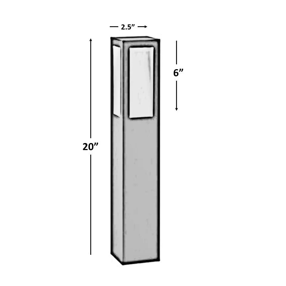 Tour Solid Brass Craftsman Bollard Pathway Light