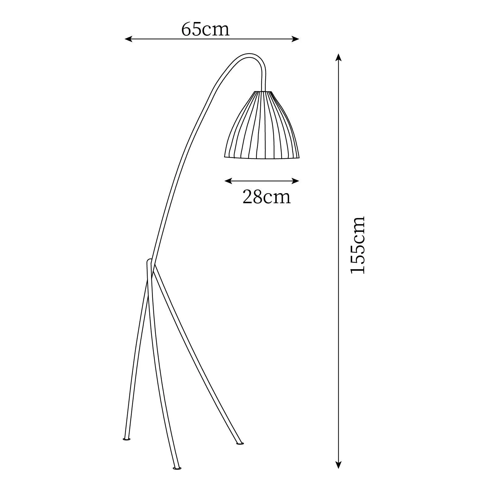 Tove Pleated Floor Lamp 61″