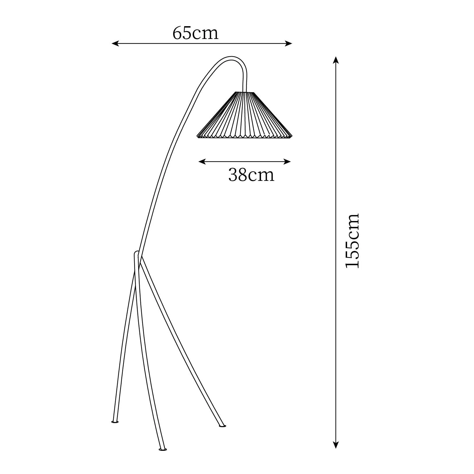 Tove Pleated Floor Lamp 61″