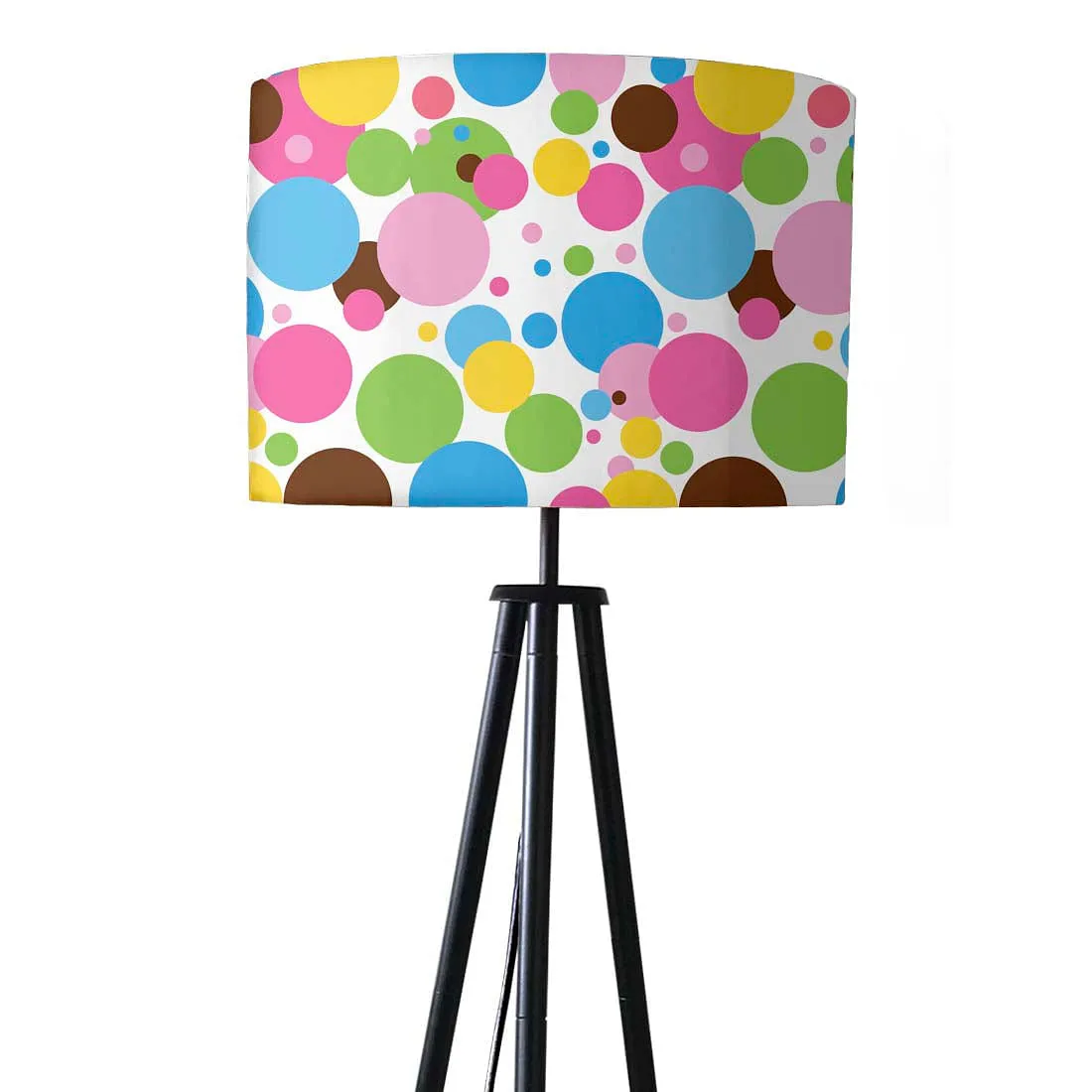 Tripod Floor Lamp Standing Light for Living Rooms -Multicolor Polka