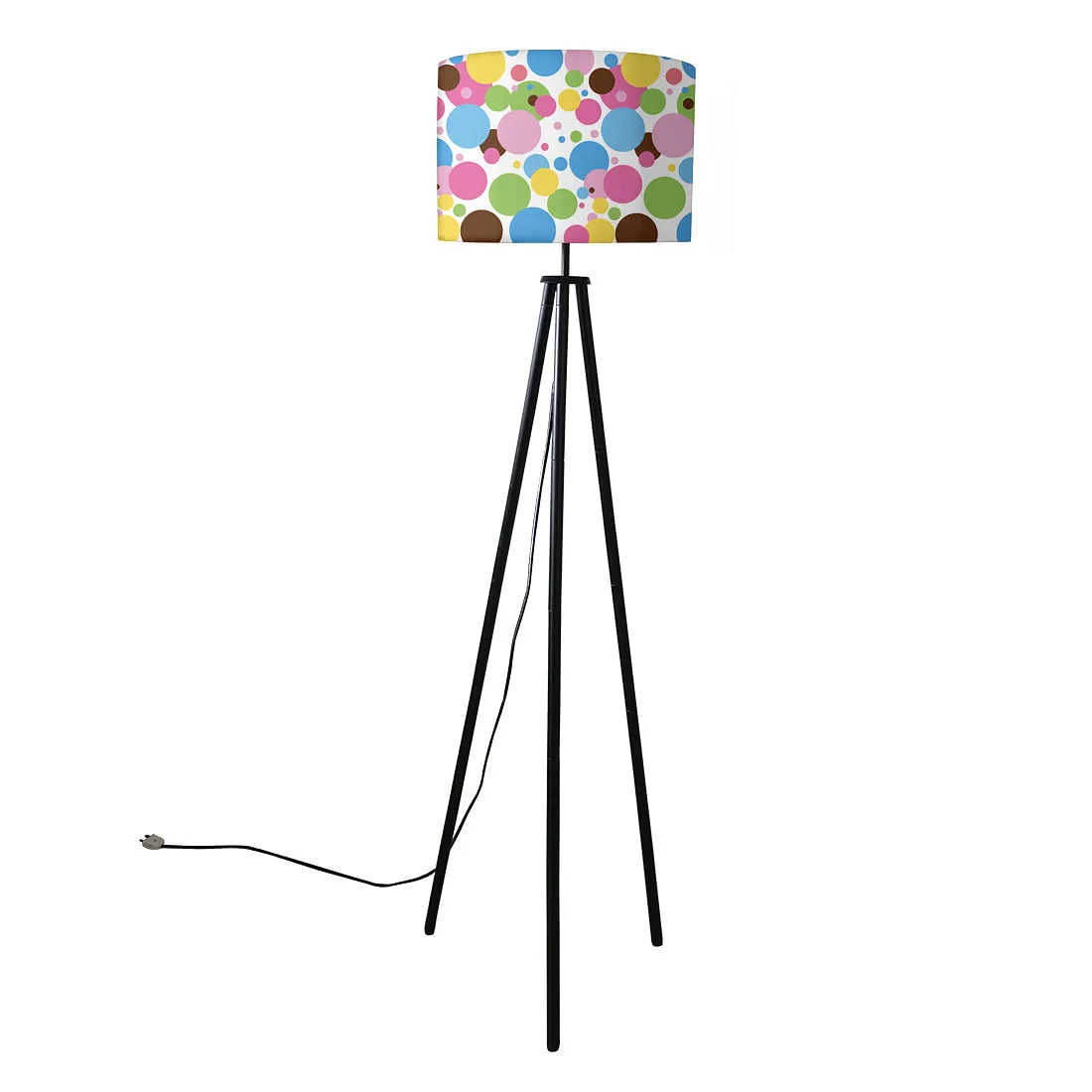 Tripod Floor Lamp Standing Light for Living Rooms -Multicolor Polka