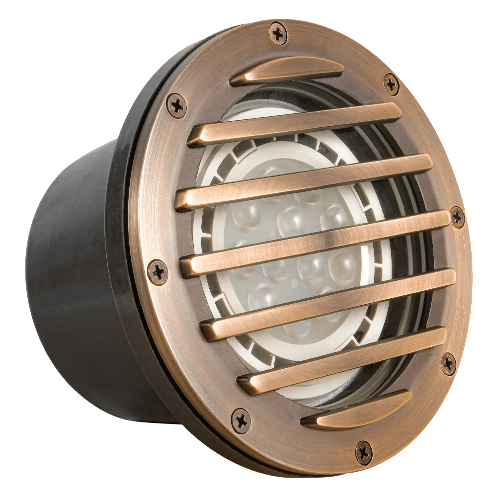 UNB01 Cast Brass Low Voltage Grille Commercial PAR36 LED In-ground Light IP65 Waterproof