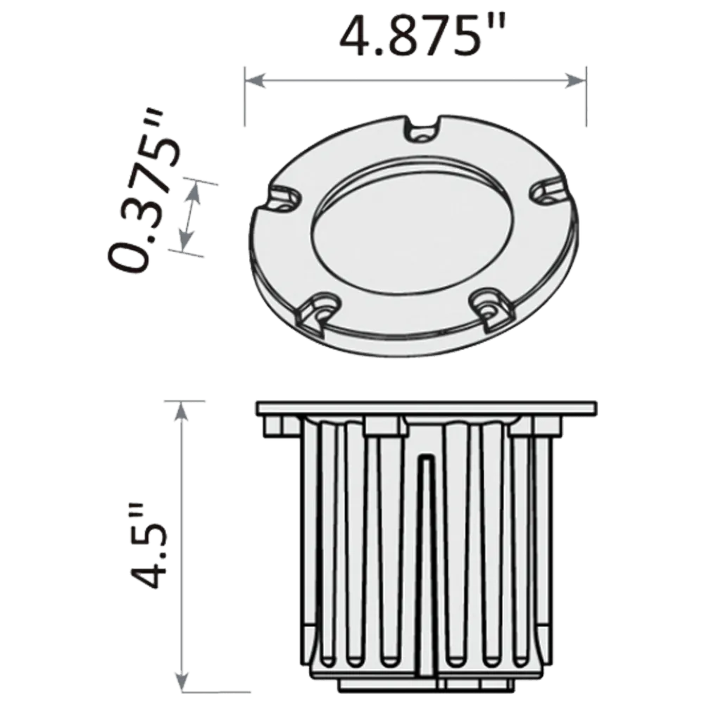 UNB04 Cast Brass Low Voltage Round LED In-ground Light IP65 Waterproof