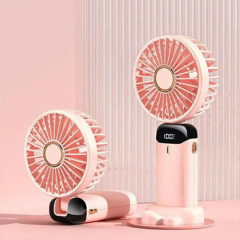 USB Rechargeable Mini Electric Fan Adjustable Neck/Handheld