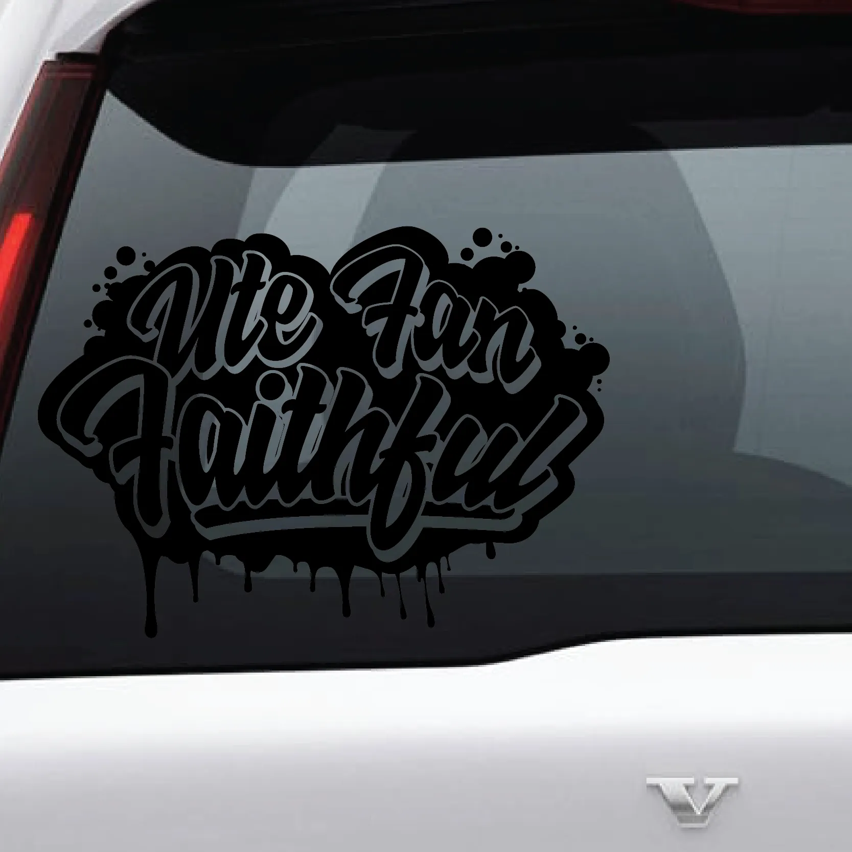 Utah Fan Faithful Drip Vinyl Decal