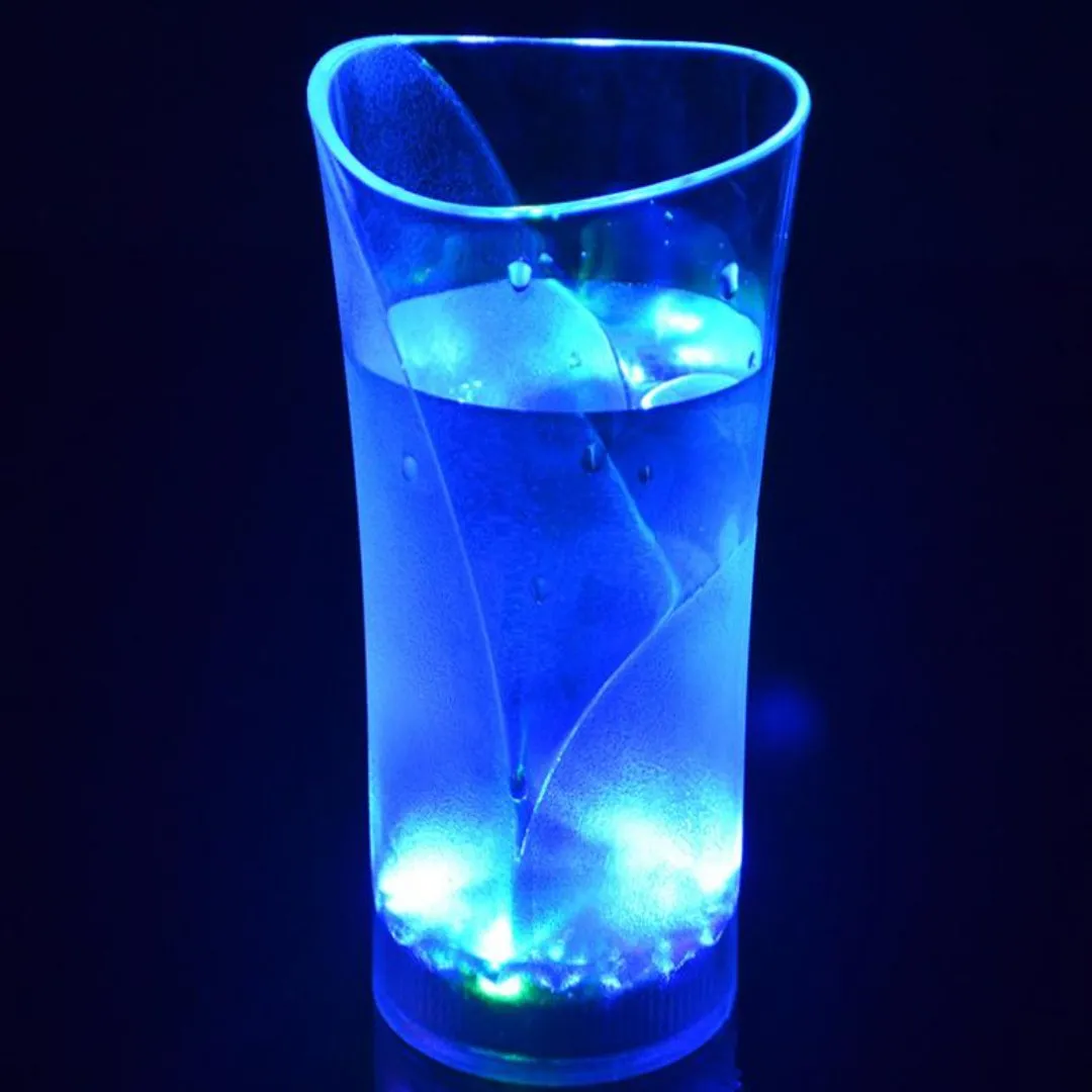 Valentine Day Flashing Colorful LED Light Up Cup Glass