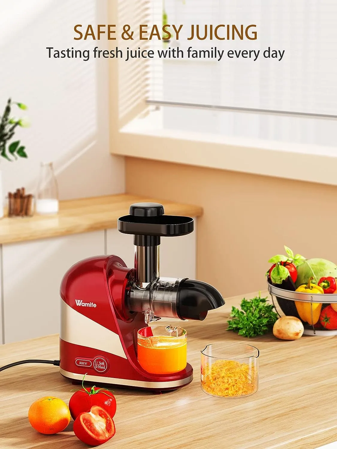 Wamife Slow Masticating Juicer Machine