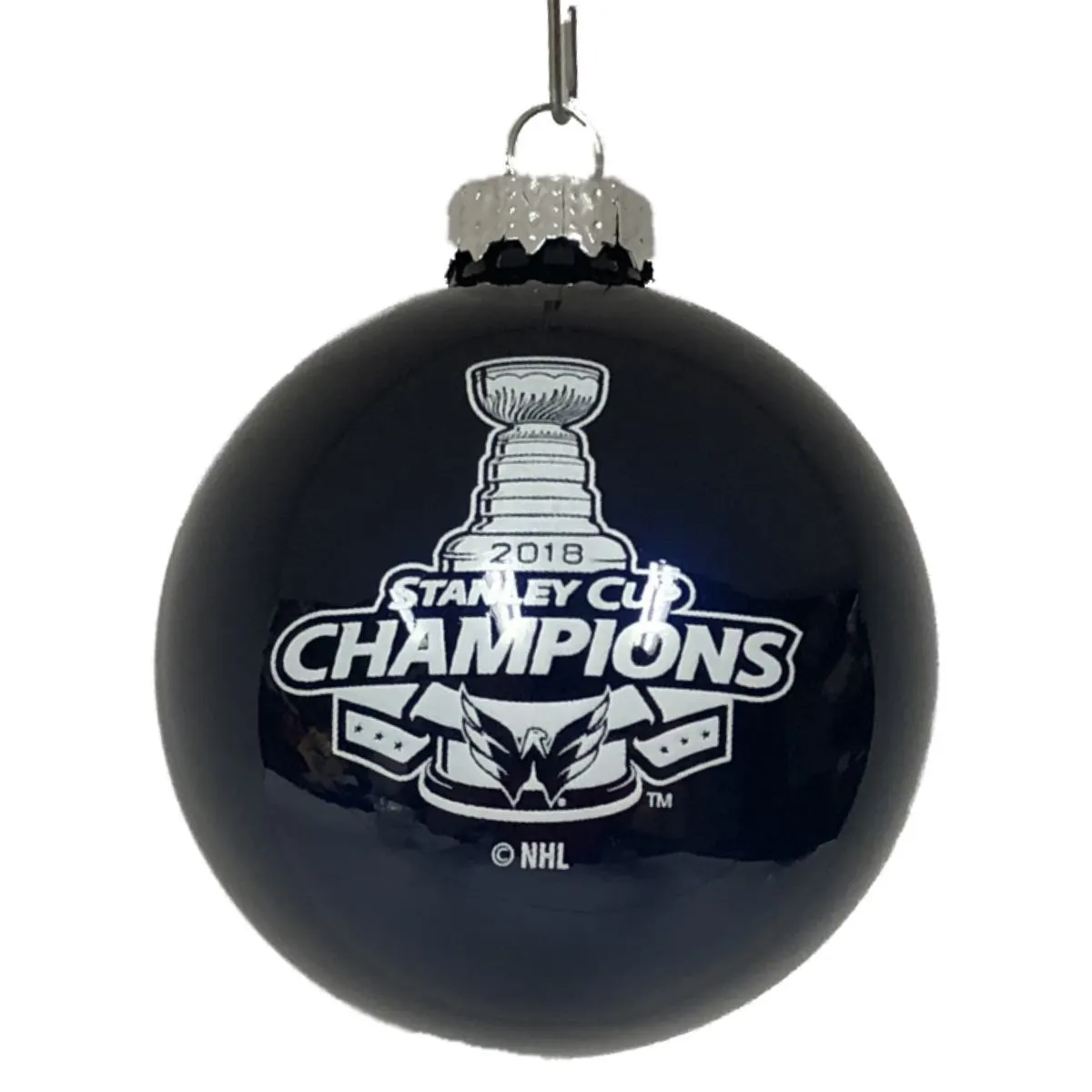 Washington Capitals 2018 Stanley Cup Champions Glass Ball Christmas Ornament