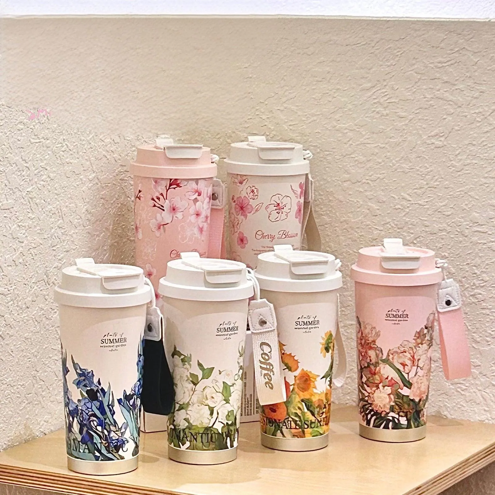 Women Stainless Steel  Flower Tumbler, Coffee Mug (For Office & Home)