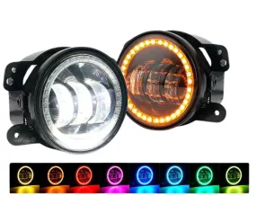 Xprite Fog Lights Chrysler PT Cruiser (2006-2010) 4 Inch RGB LED Halo Escapade Series