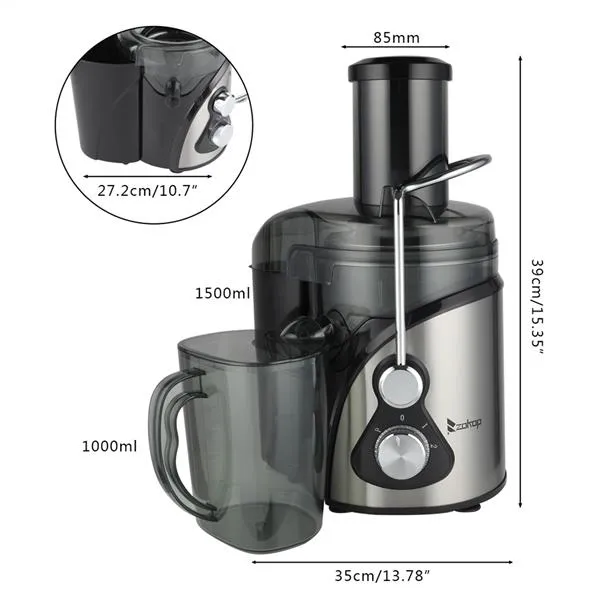 ZOKOP Juicer Machines Extractor 3 Modes Juicers Black